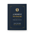 Senior Cyber Shield A Moment to Pause Hardcover Lined Journal | Matte Navy & Gold