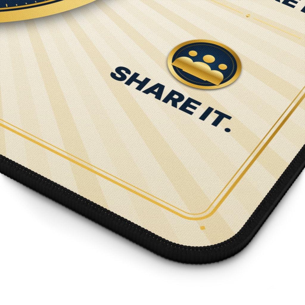 Scam-Proof & Proud Desk Mat – Senior Cyber Shield Mouse Pad | Scam Awareness Gift for Seniors, Grandparents & Home Office