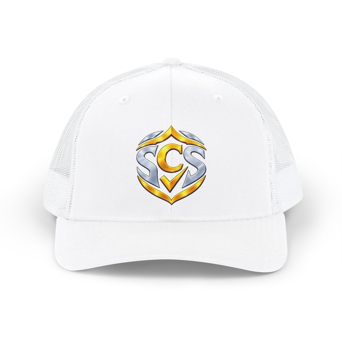 Senior Cyber Shield Logo Trucker Hat | Richardson 112 Adjustable Snapback Cap