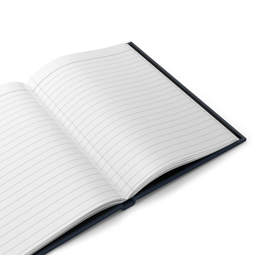 Senior Cyber Shield A Moment to Pause Hardcover Lined Journal | Matte Navy & Gold