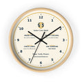 Senior Cyber Shield Wall Clock | Scam Safety Reminders | Cream, Navy & Gold