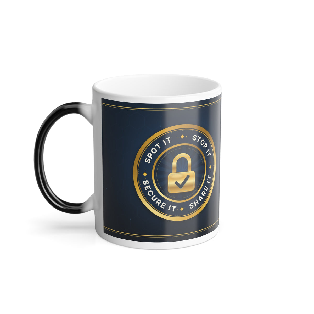 Senior Cyber Shield Color-Changing Mug 11 oz – Spot It, Stop It, Secure It, Share It